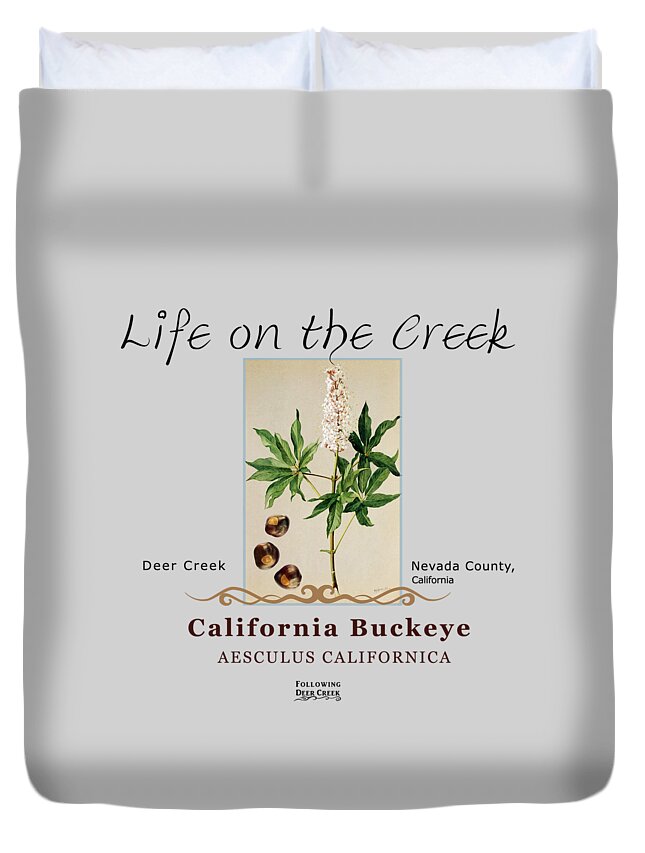 Aesculus Californica Duvet Cover featuring the digital art California Buckeye by Lisa Redfern