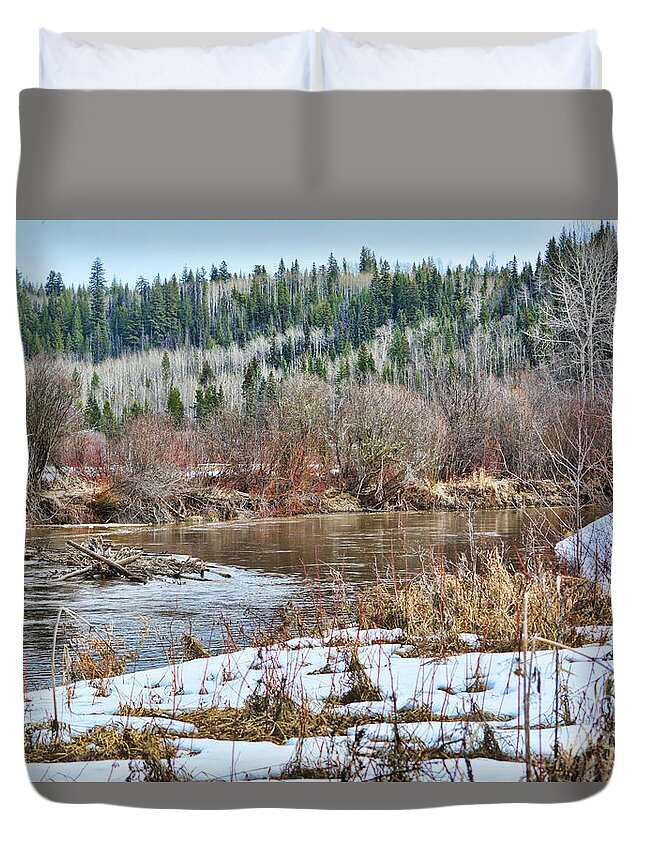 Storm Duvet Cover featuring the photograph Calm Waters by Vivian Martin