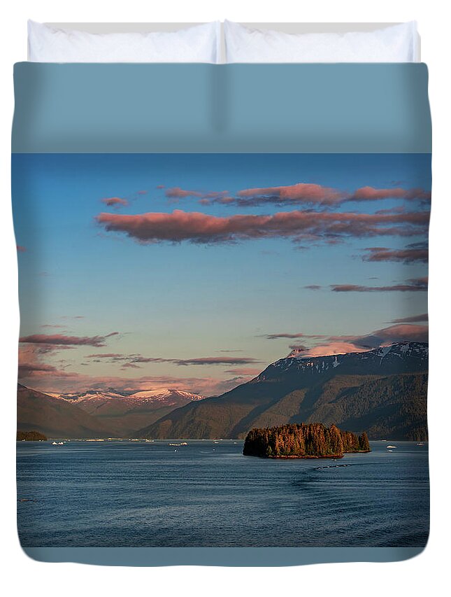 Alaska Duvet Cover featuring the photograph Calming Waters by Marcy Wielfaert