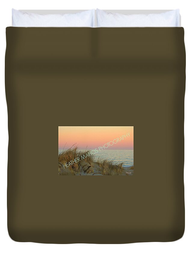Sunset Duvet Cover featuring the photograph Candy Coated Sunset by Heather M Photography
