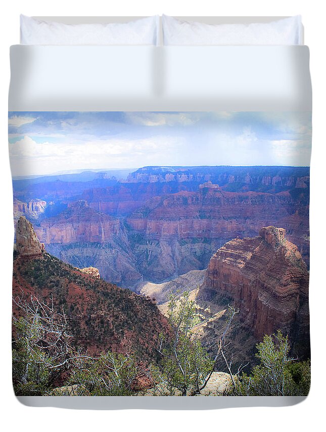 Grand Canyon Duvet Cover featuring the photograph Canyon Adventures by Michelle Anderson