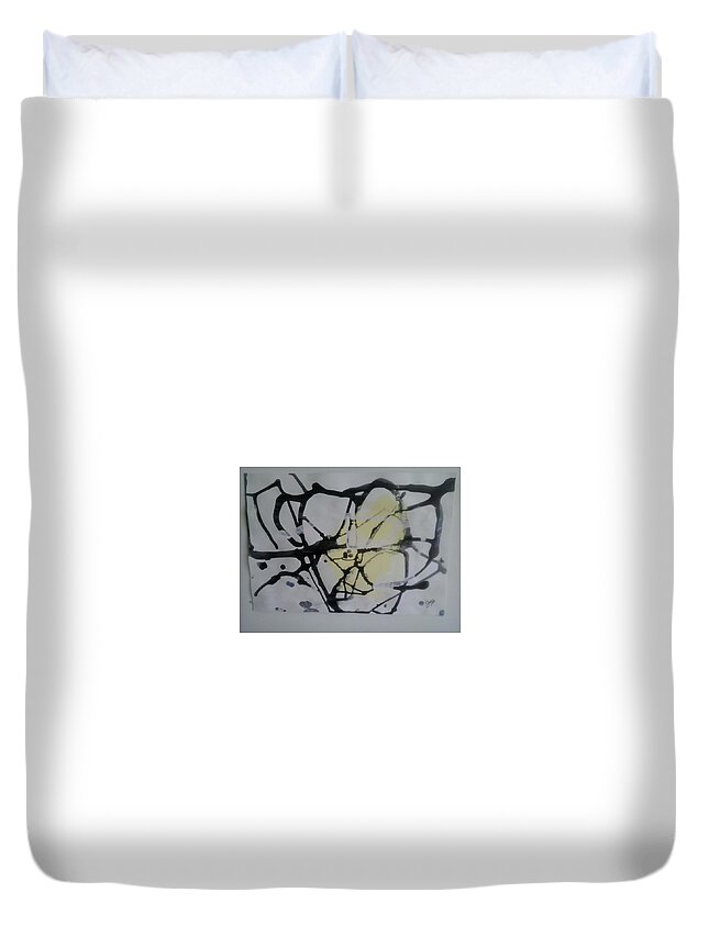  Duvet Cover featuring the painting Caos 26 by Giuseppe Monti