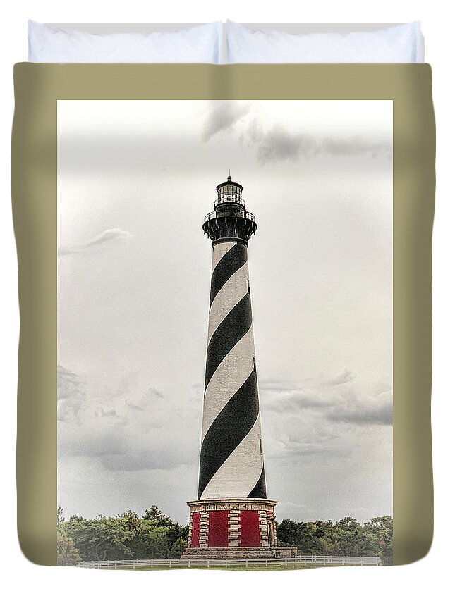 Cape Hatteras Light Duvet Cover featuring the photograph Cape Hatteras Light by Phyllis Taylor