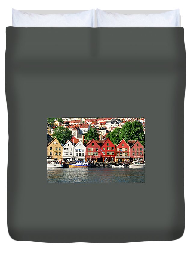 Tranquility Duvet Cover featuring the photograph Capital Of Fjords, Norway by Jean-philippe Tournut