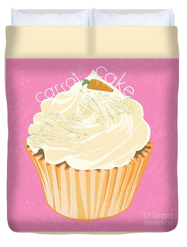 Carrot Cake Cupcake Duvet Cover For Sale By Nancy Moniz Charalambous