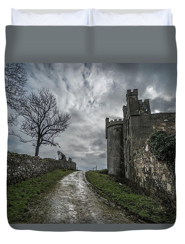 Castle Duvet Cover featuring the photograph Castle Road by Arthur Oleary