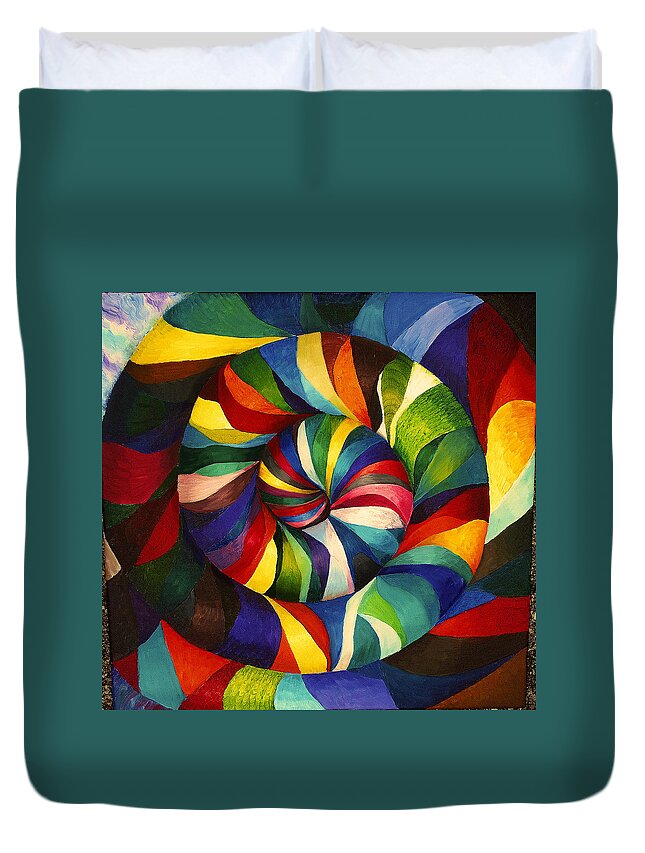 Transformation Duvet Cover featuring the painting Changing by Margaret Zabor