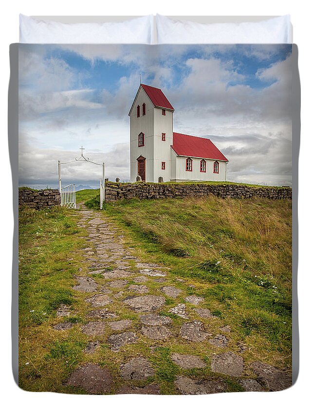 Church Duvet Cover featuring the photograph Chapel Walk by David Letts