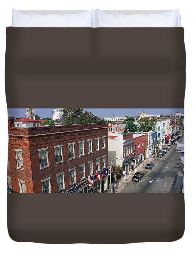 Panoramic Duvet Cover featuring the photograph Charleston, South Carolina by Visionsofamerica/joe Sohm