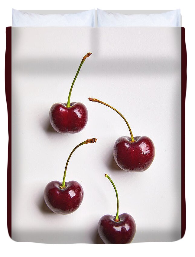Cuisine At Home Duvet Cover featuring the photograph Cherries by Cuisine at Home