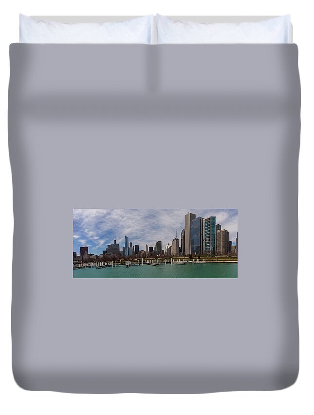 Chicago Bay Duvet Cover featuring the photograph Chicago Bay by Chris Spencer