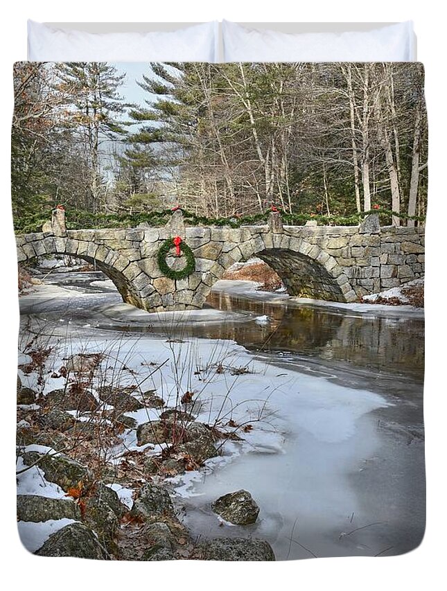 Christmas Duvet Cover featuring the photograph Christmas in New Hampshire by Steve Brown
