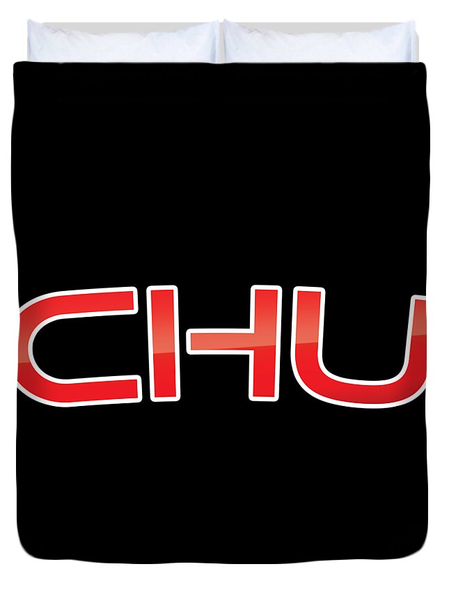 Chu Duvet Cover featuring the digital art Chu by TintoDesigns