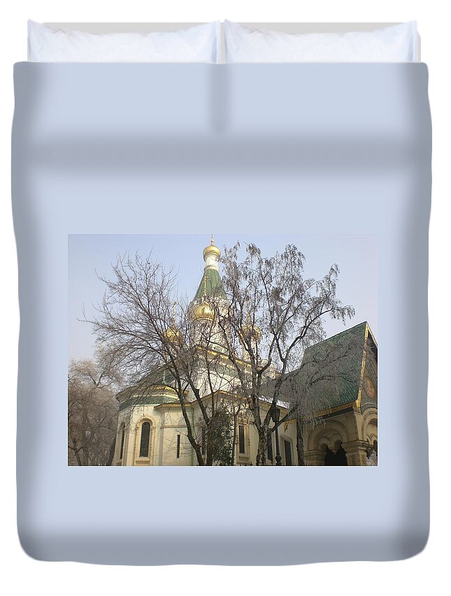 Church Duvet Cover featuring the photograph Church in Sofia, Bulgaria by Martin Smith
