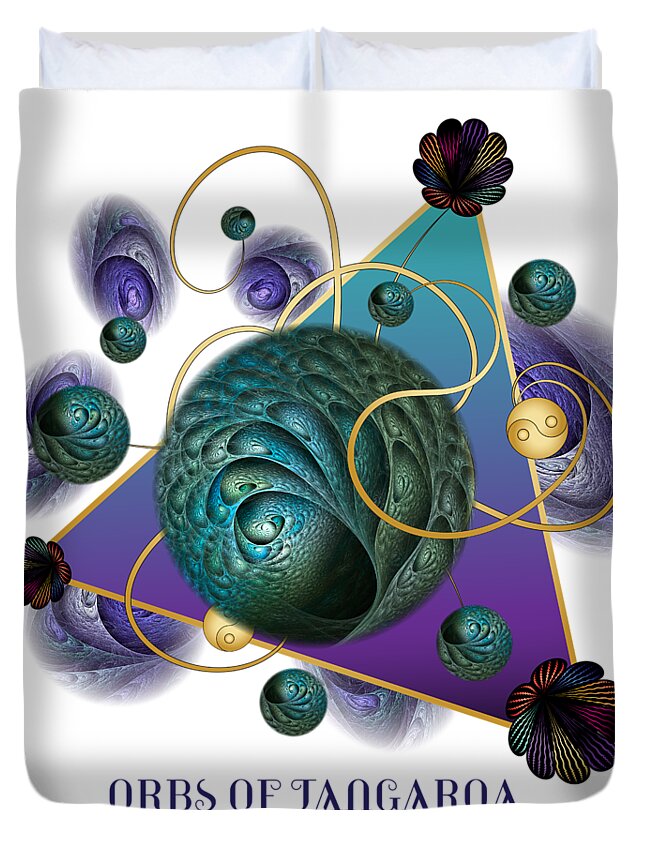 Mandala Duvet Cover featuring the digital art Circumplexical No 3740 by Alan Bennington