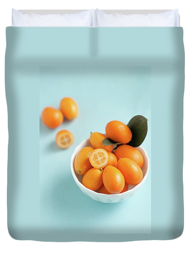 Bulgaria Duvet Cover featuring the photograph Citrus Kumquat by Kemi H Photography