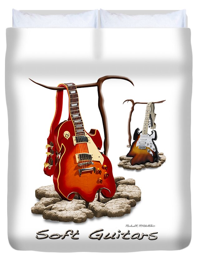 T-shirt Duvet Cover featuring the photograph Classic Soft Guitars by Mike McGlothlen