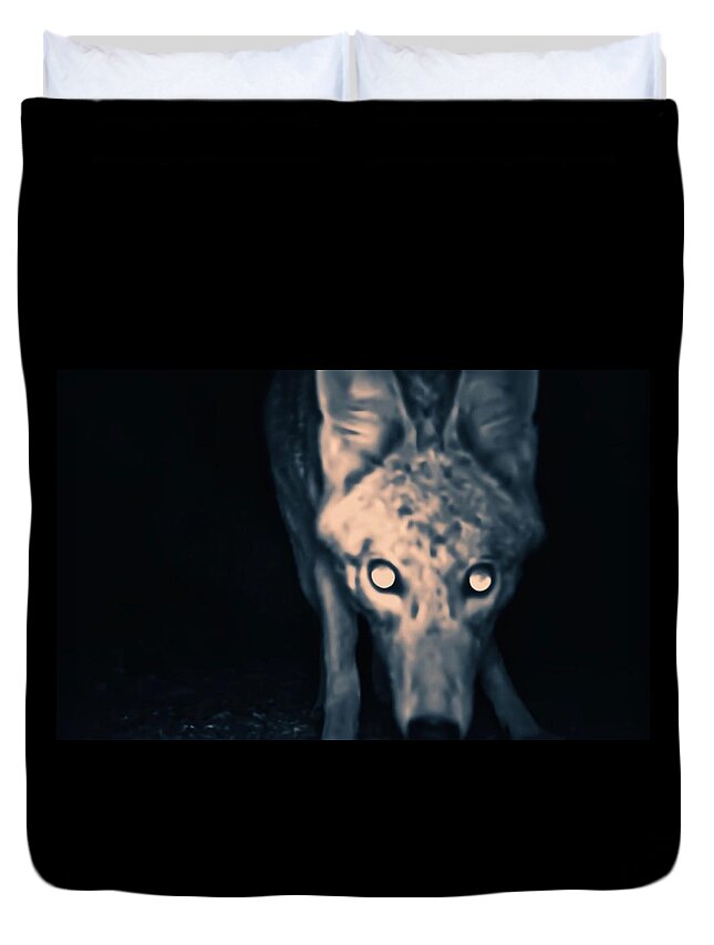 Animal Trail Duvet Cover featuring the photograph Close Enough? by Judy Kennedy