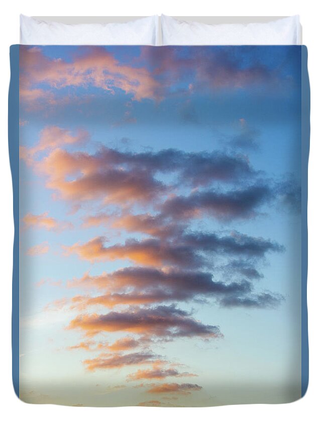 Houston Downtown Clouds Skyline Duvet Cover featuring the photograph Clouds 2 by Rocco Silvestri