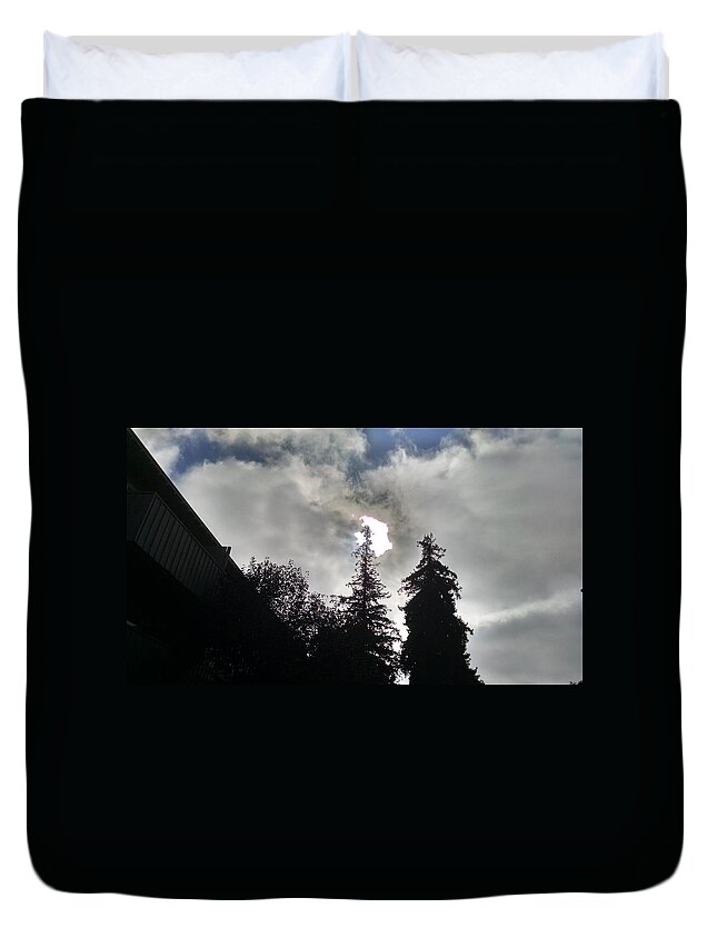 Clouds Duvet Cover featuring the photograph Cloudy day by Steven Wills
