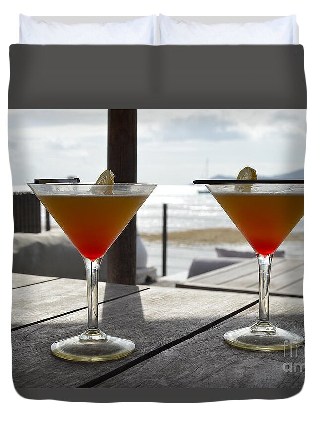 Cocktail Duvet Cover featuring the photograph Cocktails by Thomas Schroeder