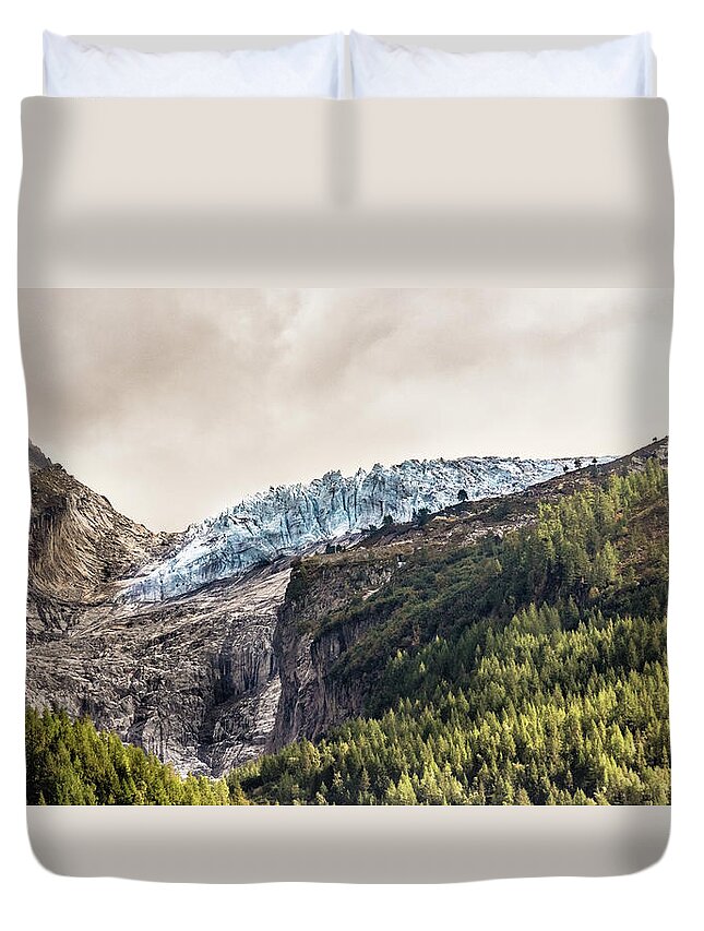 Glacier Duvet Cover featuring the photograph Cold Heart of the Mountain by Pavel Melnikov