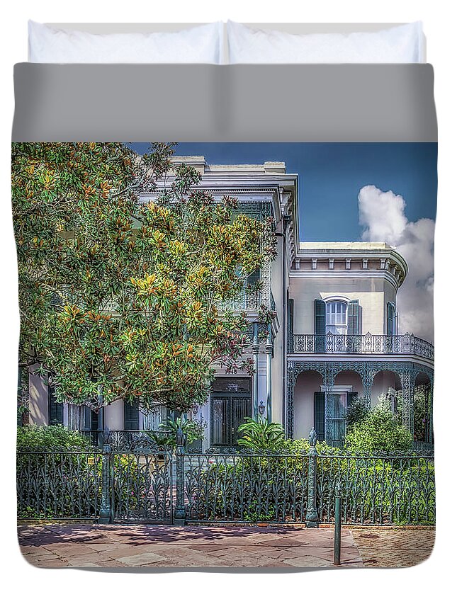 Garden District Duvet Cover featuring the photograph Colonel Short's Villa by Susan Rissi Tregoning