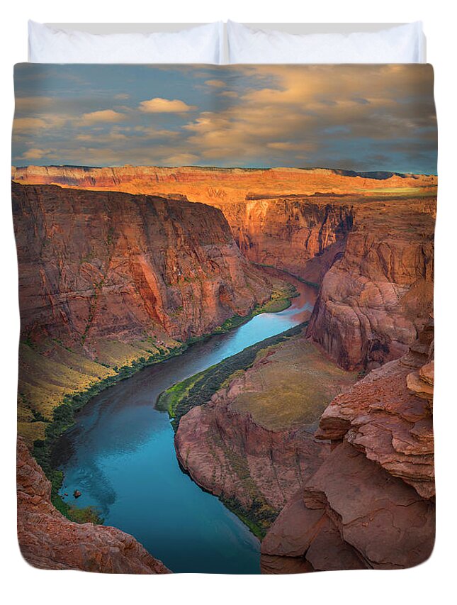 00574868 Duvet Cover featuring the photograph Colorado River At Horseshoe Bend #2 by Tim Fitzharris