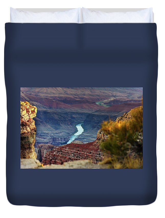 Tranquility Duvet Cover featuring the photograph Colorado River Down In Grand Canyon by Epb