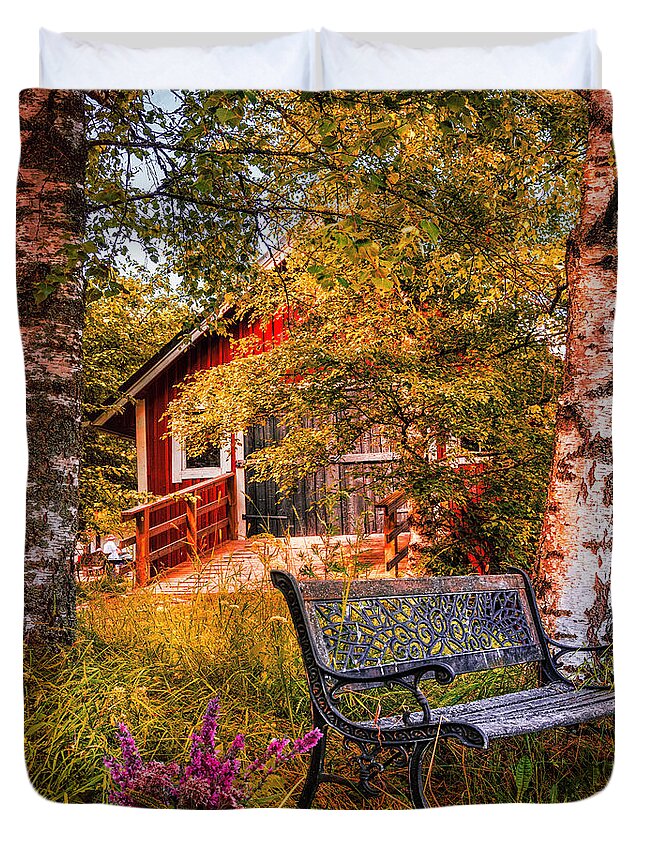 Appalachia Duvet Cover featuring the photograph Come Back Home on an Autumn Afternoon by Debra and Dave Vanderlaan