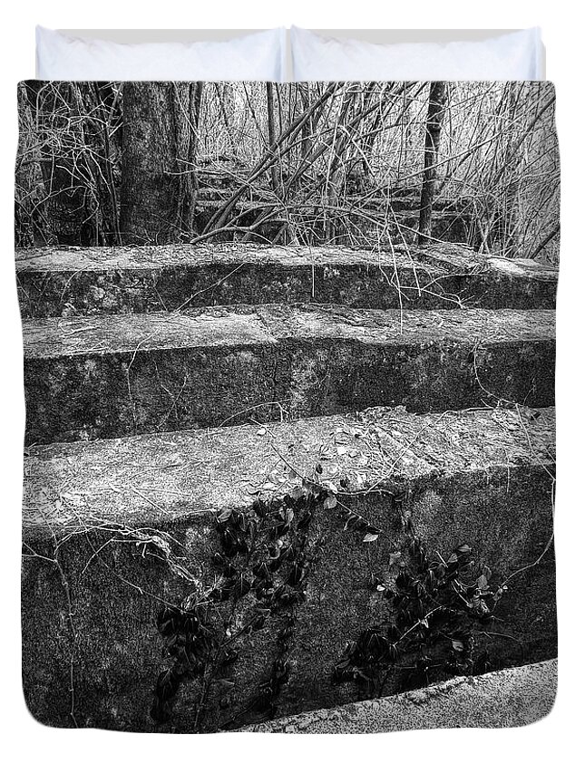 Concrete Duvet Cover featuring the photograph Concrete Forest by Phil Perkins