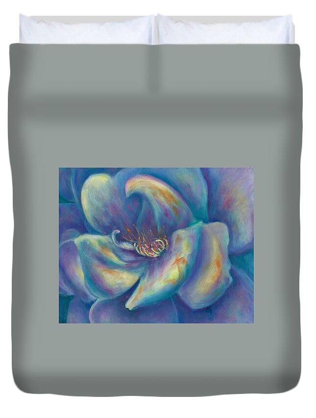 Confidence Duvet Cover featuring the painting Confidence Heart Center Series by Shannon Grissom
