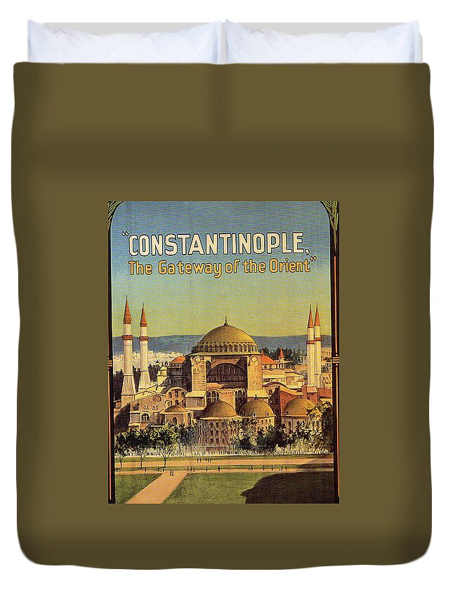 Hagia Sophia Duvet Cover featuring the digital art Constantinople by Long Shot