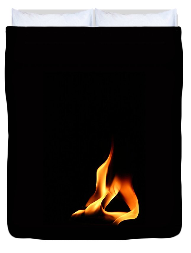 Natural Gas Duvet Cover featuring the photograph Contorted Flame by Itsjustluck