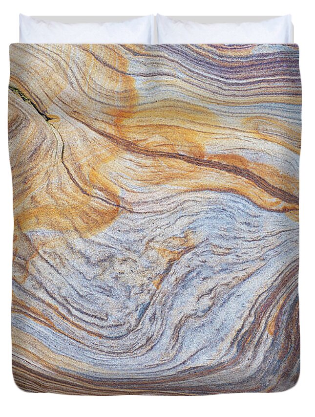 Sandstone Duvet Cover featuring the photograph Convergence by Tim Gainey