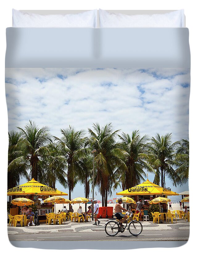 Outdoors Duvet Cover featuring the photograph Copacabana Beach, Rio De Janeiro, Brazil by Peter Adams