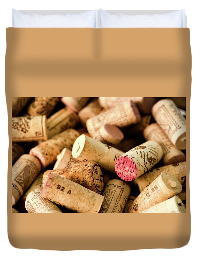 Material Duvet Cover featuring the photograph Corks by Duncan1890