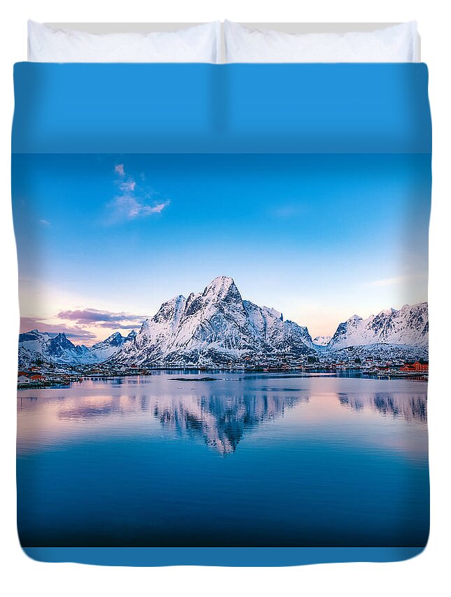 Landscape Duvet Cover featuring the photograph Corner of paradise by Philippe Sainte-Laudy