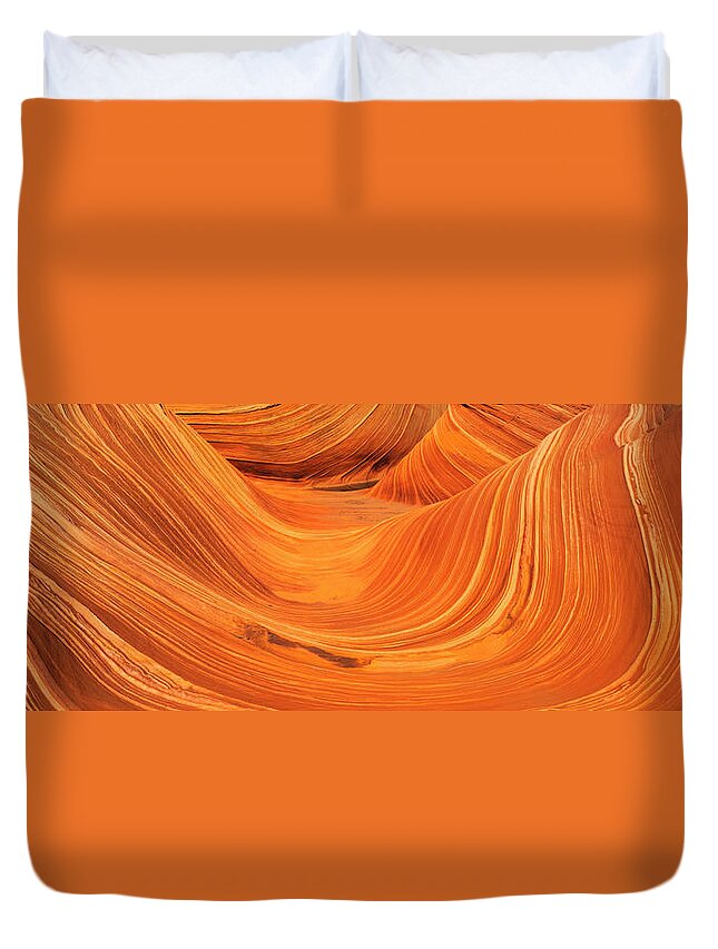 Mineral Duvet Cover featuring the photograph Coyote Buttes Sandstone Stripes by Joseph Sohm; Visions Of America
