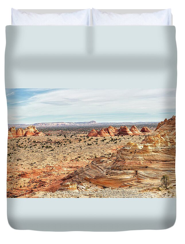 Alcove Duvet Cover featuring the photograph Coyote Buttes Tepees by Alex Mironyuk