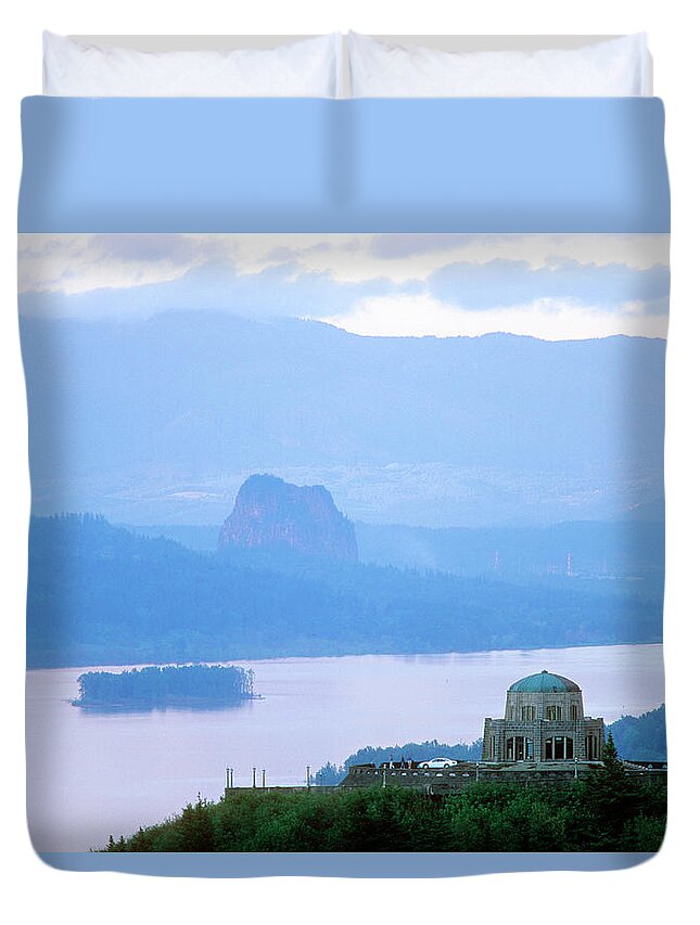Scenics Duvet Cover featuring the photograph Crown Point, Oregon by Wesley Hitt