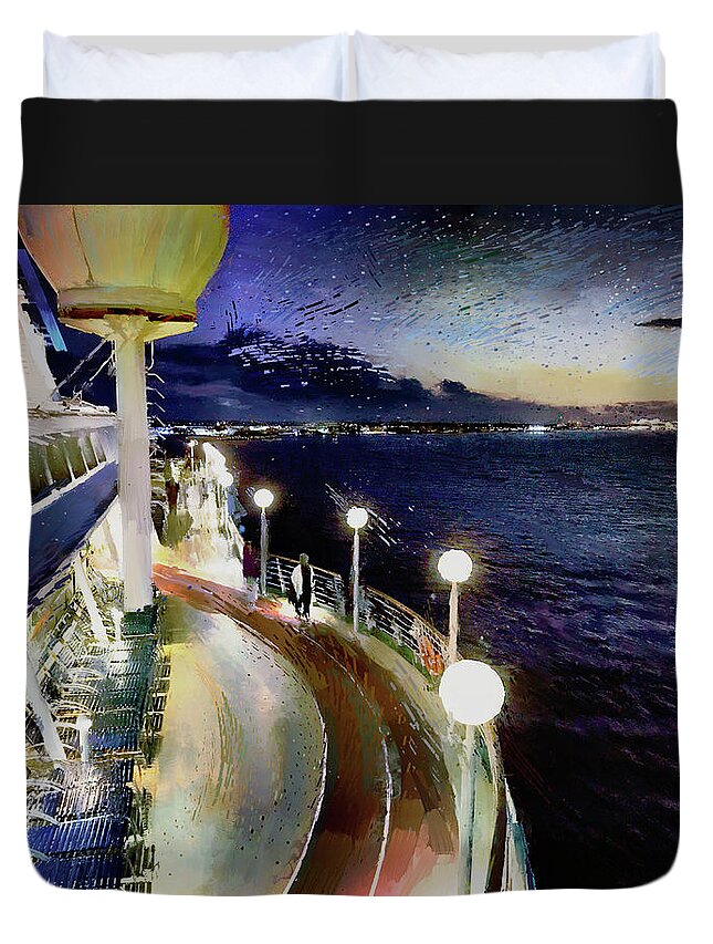 Cruise Duvet Cover featuring the photograph Cruise Starry Wonder by GW Mireles