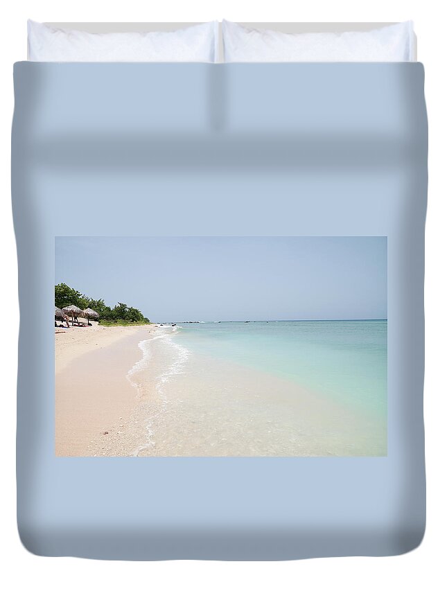 Scenics Duvet Cover featuring the photograph Cuba - Ancon Beach by Lrescigno