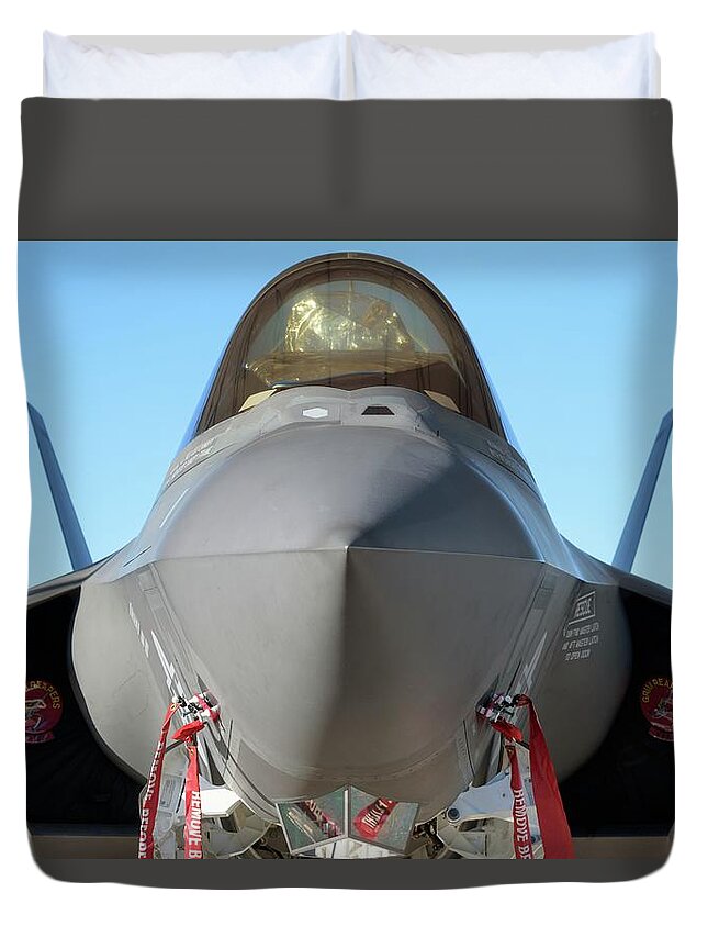  Duvet Cover featuring the photograph Cutting Edge Stealth by Chris Buff
