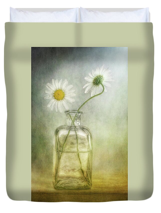 Fragility Duvet Cover featuring the photograph Daisies by Mandy Disher Photography
