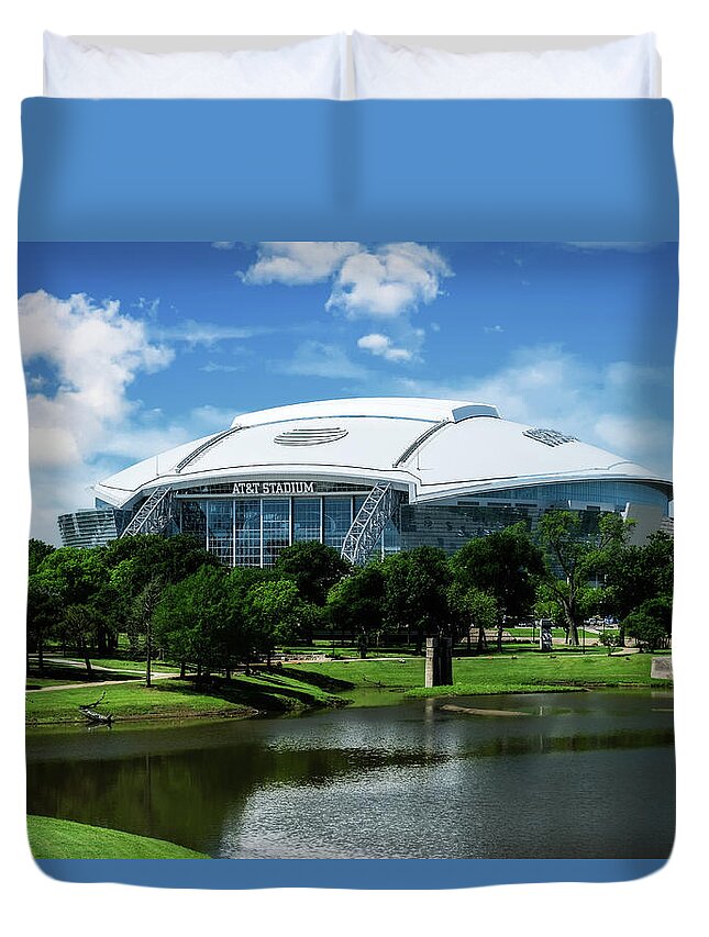 Dallas Cowboys Duvet Cover featuring the photograph Dallas Cowboys ATT Stadium Arlington Texas by Robert Bellomy