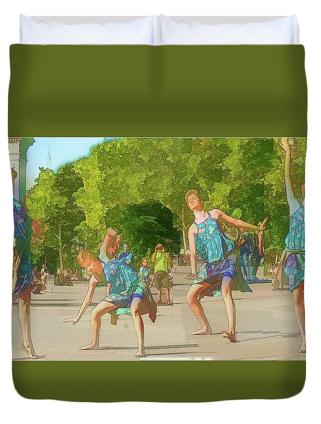 Dancing Duvet Cover featuring the photograph Dancing in the Sun by Jessica Levant