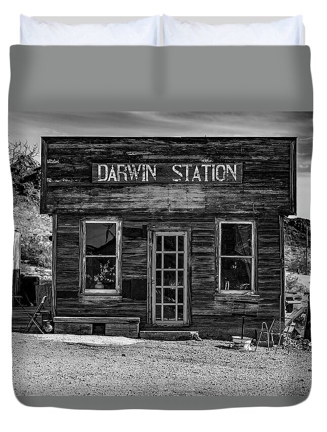 Darwin Duvet Cover featuring the photograph Darwin Station by Don Hoekwater Photography