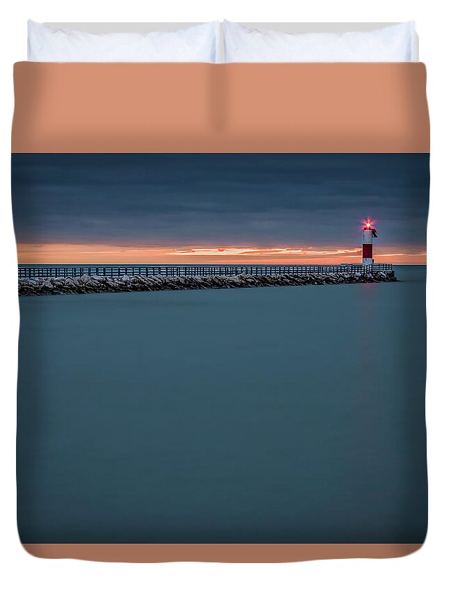 Calm Duvet Cover featuring the photograph December Dawn by Bill Chizek