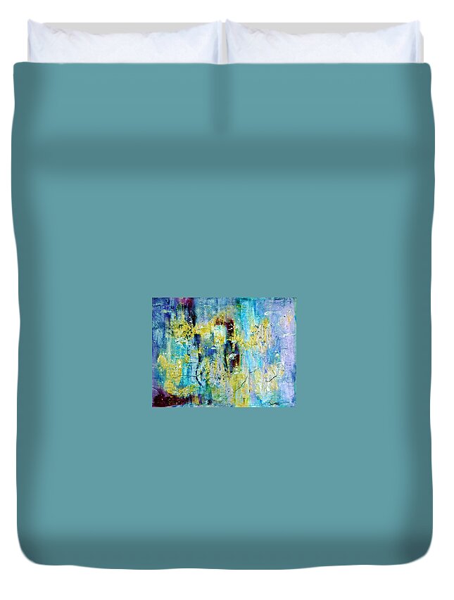 Deep Water Of Gold Art Duvet Cover featuring the painting Deep Water of Gold by Don Wright